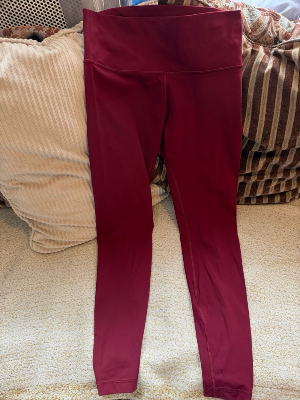 Women’s High-Waist Lululemon Leggings in Deep Burgundy